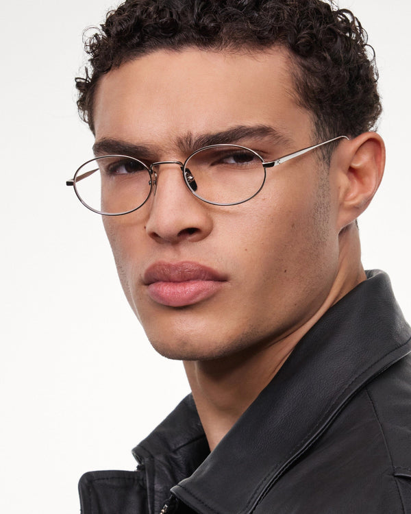 Titan Oval Optical / Silver Titanium & Clear Lens - Shade Files